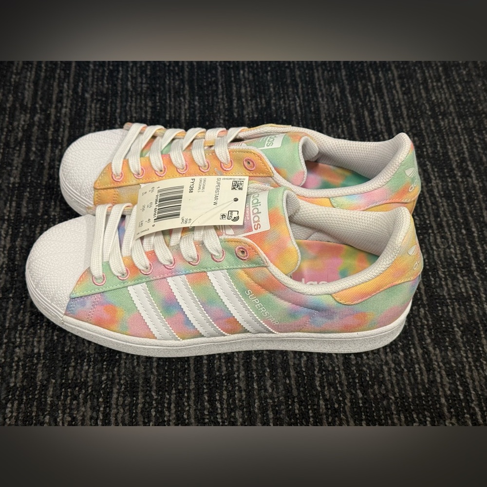 RARE Adidas Superstar W Tie-Dye Sneakers - Picture 7 of 9